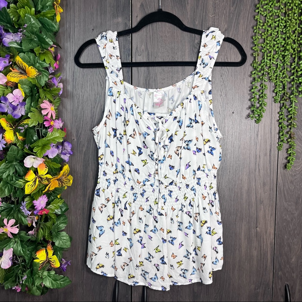 /🌼3/$30🌼NWOT No Boundaries Butterfly Printed Sleeveless Top Size Large